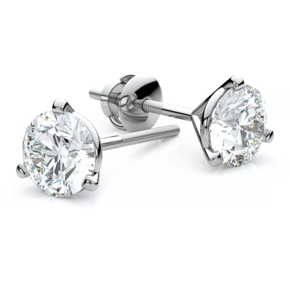 SALE🎉4CT Simulated Diamond 14K Gold Martini StudS